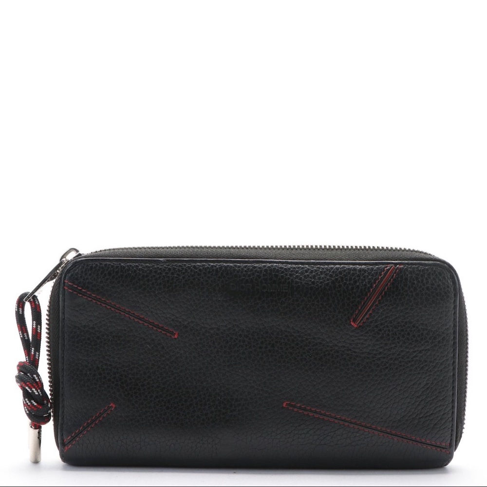 Dior “Homme” Long Wallet In Black Leather